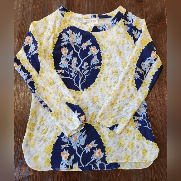 Anthropologie Chris Benz "Aunt Esther Cameo Blouse" Size 0 - Picture 9 of 9